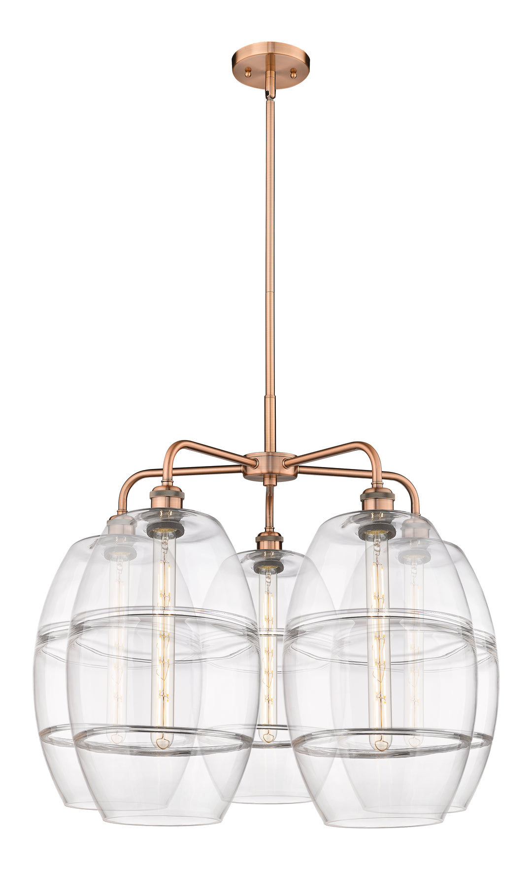 Innovations Lighting Vaz 10" Chandelier - Antique Copper Chandeliers Innovations Lighting Clear ; Glass Type: Clear  