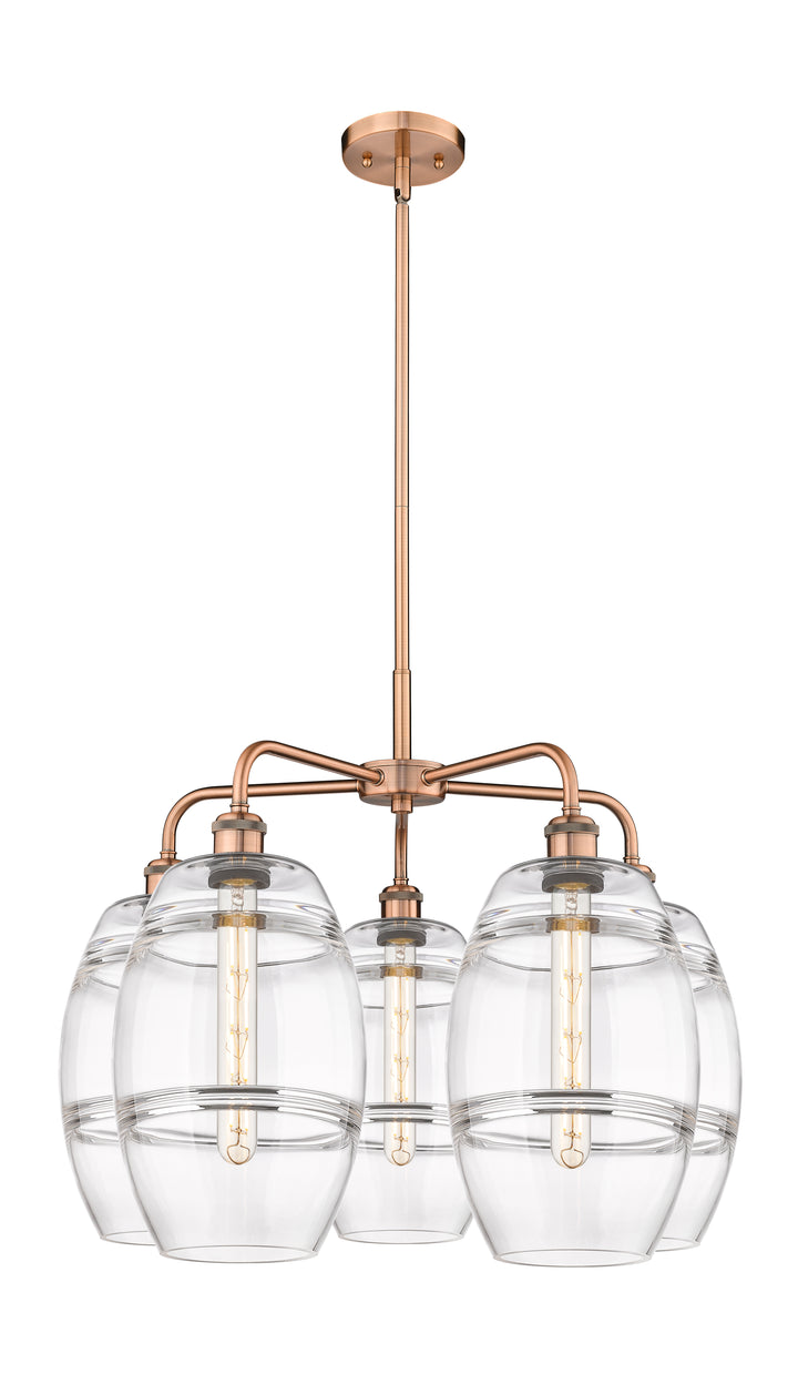 Innovations Lighting Vaz 8" Chandelier - Antique Copper Chandeliers Innovations Lighting Clear ; Glass Type: Clear  