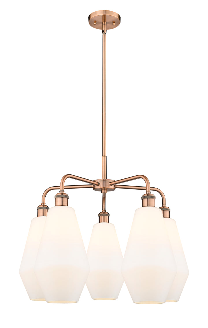 Innovations Lighting Cindyrella 7" Chandelier - Antique Copper Chandeliers Innovations Lighting Cased Matte White ; Glass Type: White  