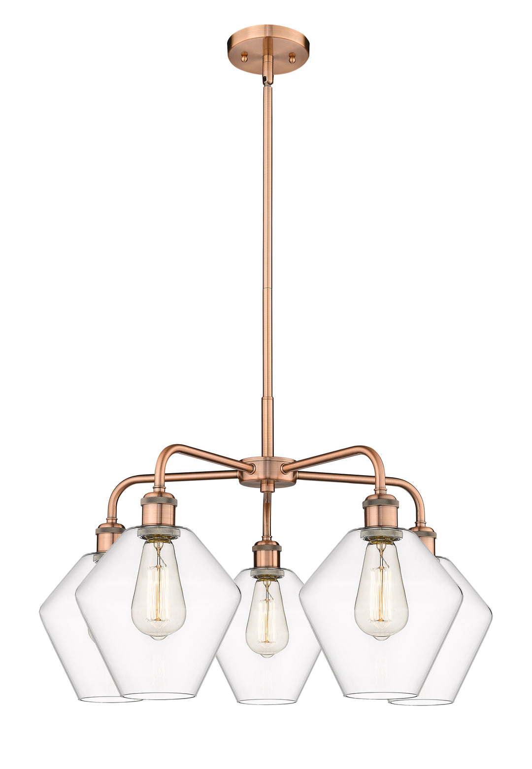 Innovations Lighting Cindyrella 8" Chandelier - Antique Copper Chandeliers Innovations Lighting Clear ; Glass Type: Clear  