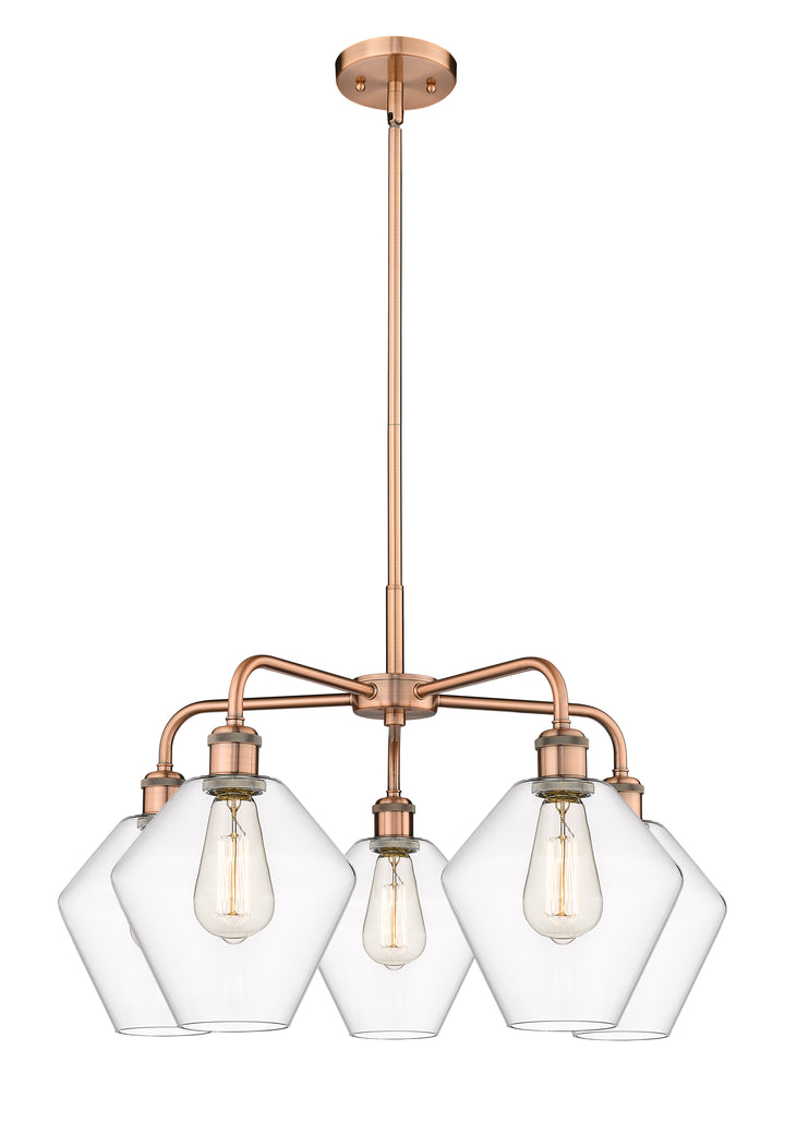 Innovations Lighting Cindyrella 8" Chandelier - Antique Copper Chandeliers Innovations Lighting Clear ; Glass Type: Clear  