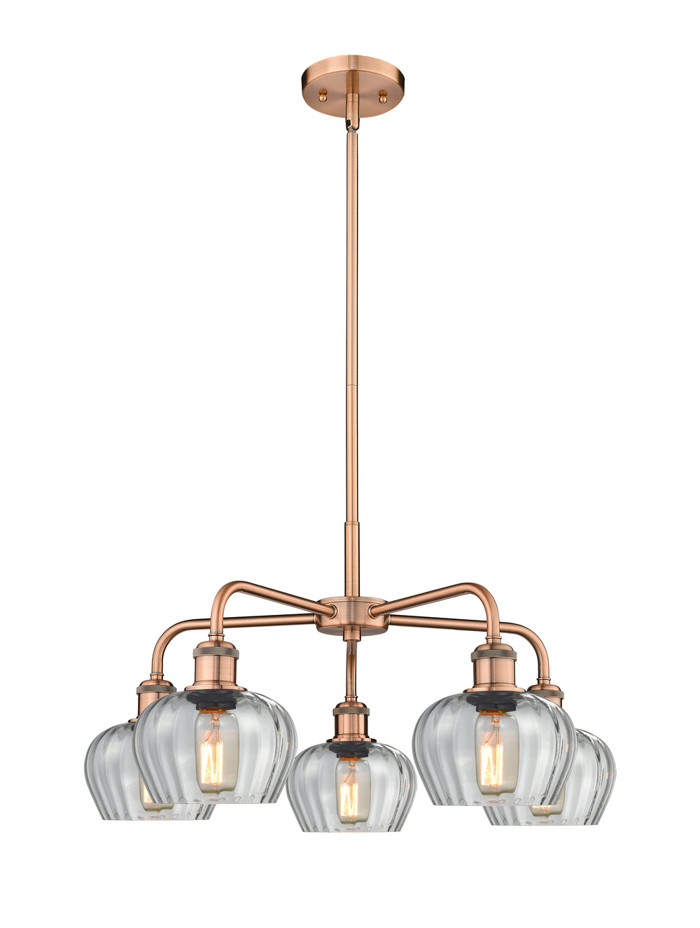 Innovations Lighting Fenton 6.5" Chandelier - Antique Copper