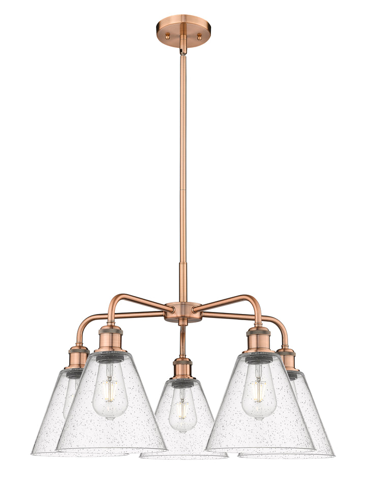 Innovations Lighting Berkshire Glass 8" Chandelier Chandeliers Innovations Lighting Antique Copper Seedy ; Glass Type: Seeded 