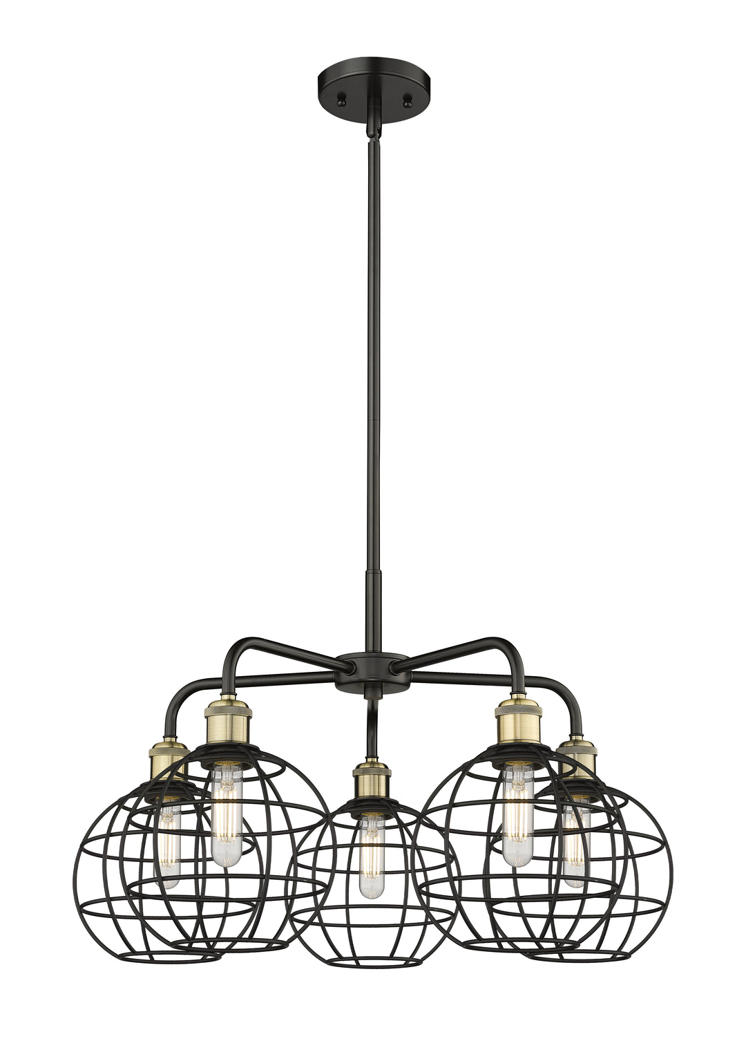 Innovations Lighting Lake Placid 8" Chandelier Chandeliers Innovations Lighting Black Antique Brass  