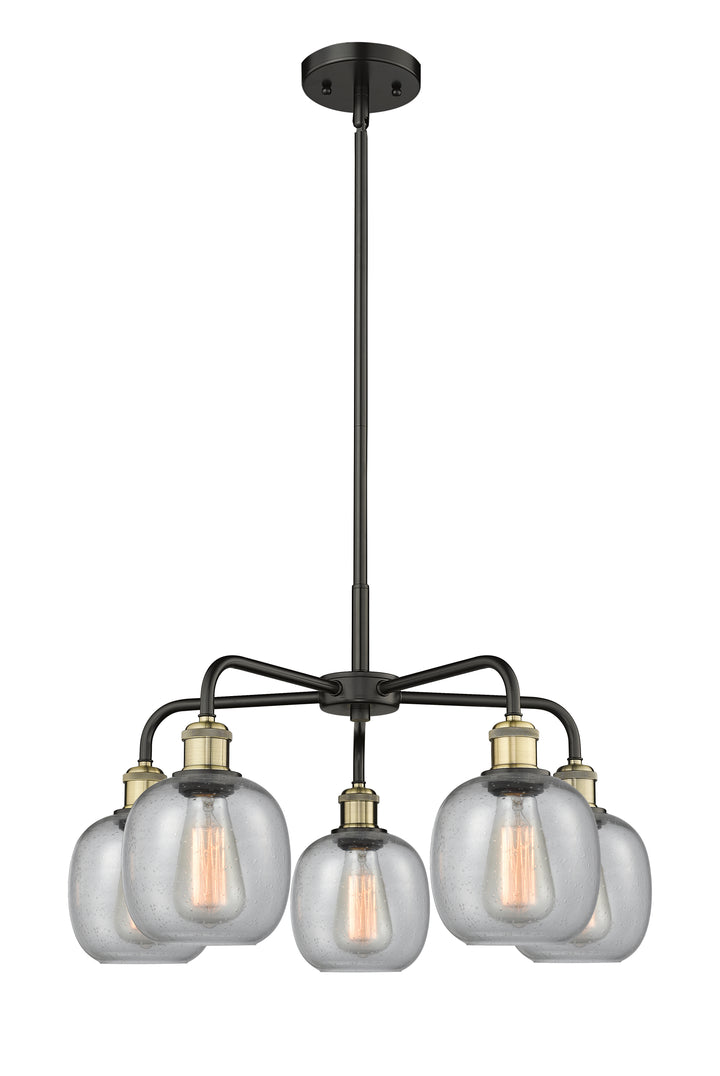 Innovations Lighting Belfast 6" Chandelier Chandeliers Innovations Lighting Black Antique Brass Seedy ; Glass Type: Seeded 