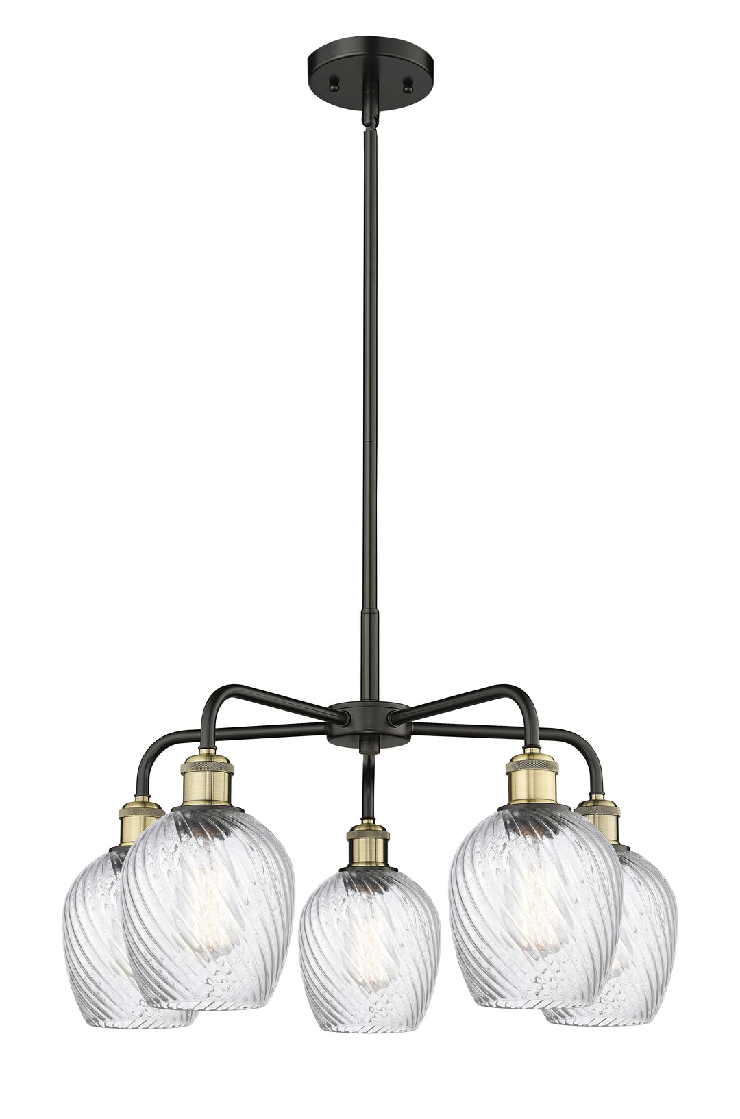 Innovations Lighting Salina 6" Chandelier - Black Antique Brass