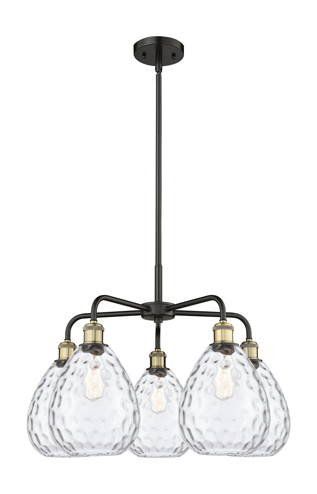 Innovations Lighting Waverly 8" Chandelier - Black Antique Brass Chandeliers Innovations Lighting Clear ; Glass Type: Transparent  