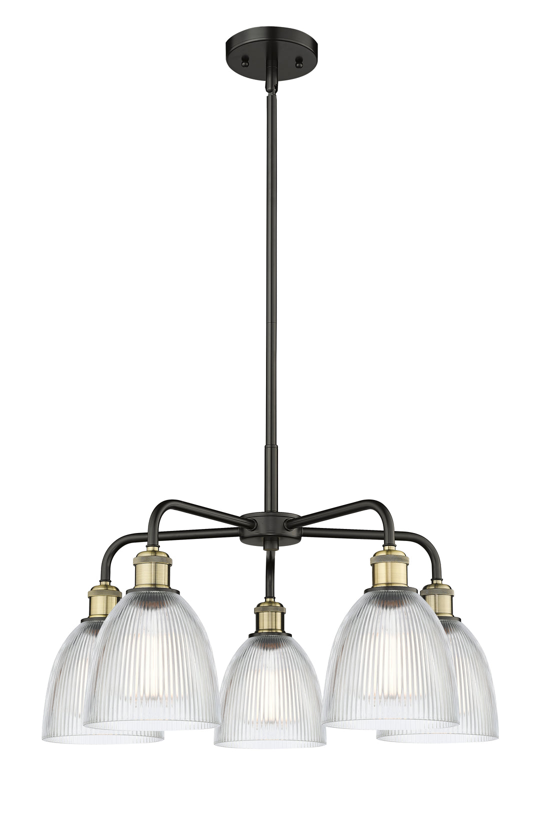 Innovations Lighting Castile 6" Chandelier - Black Antique Brass Chandeliers Innovations Lighting Clear ; Glass Type: Transparent  