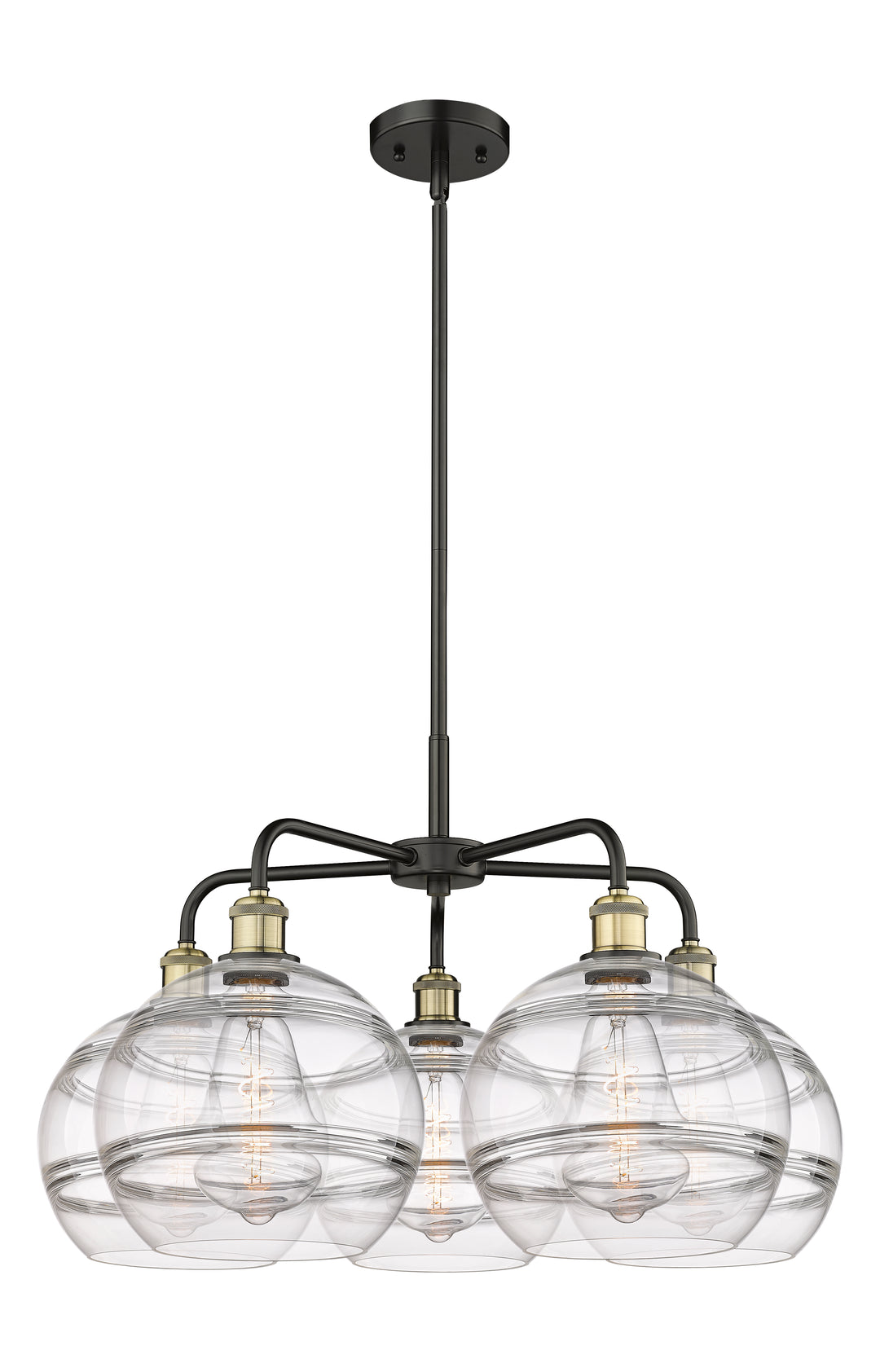 Innovations Lighting Rochester 10" Chandelier - Black Antique Brass