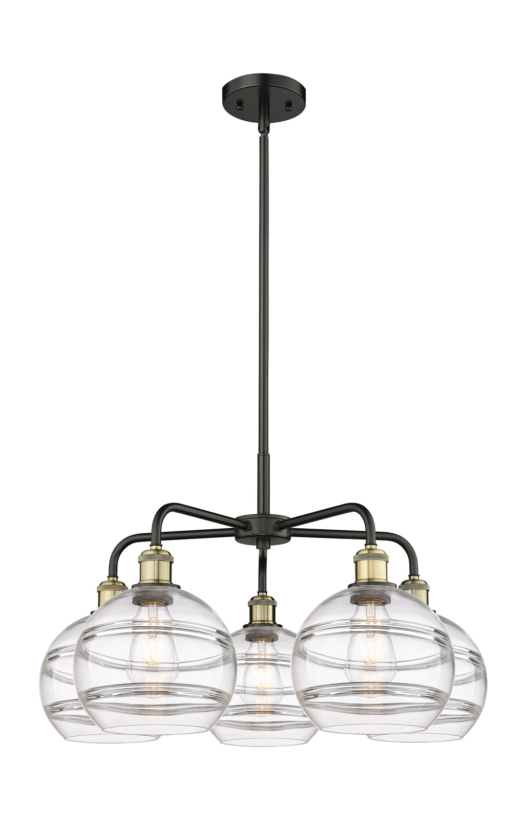 Innovations Lighting Rochester 8" Chandelier - Black Antique Brass