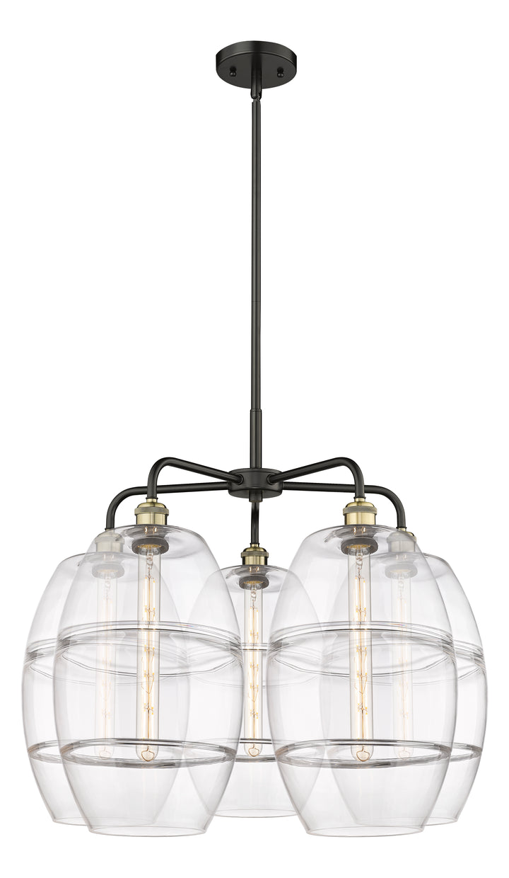 Innovations Lighting Vaz 10" Chandelier - Black Antique Brass Chandeliers Innovations Lighting Clear ; Glass Type: Clear  