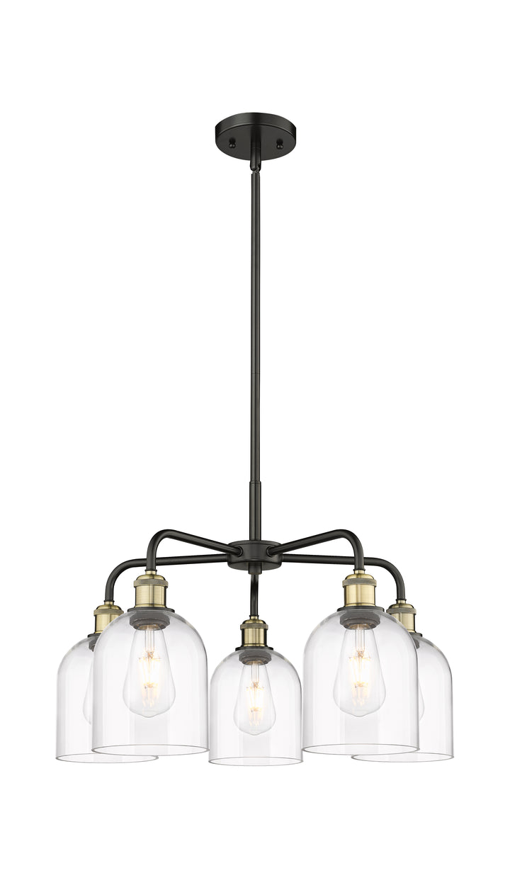 Innovations Lighting Bella 6" Chandelier Chandeliers Innovations Lighting Black Antique Brass Clear ; Glass Type: Clear 