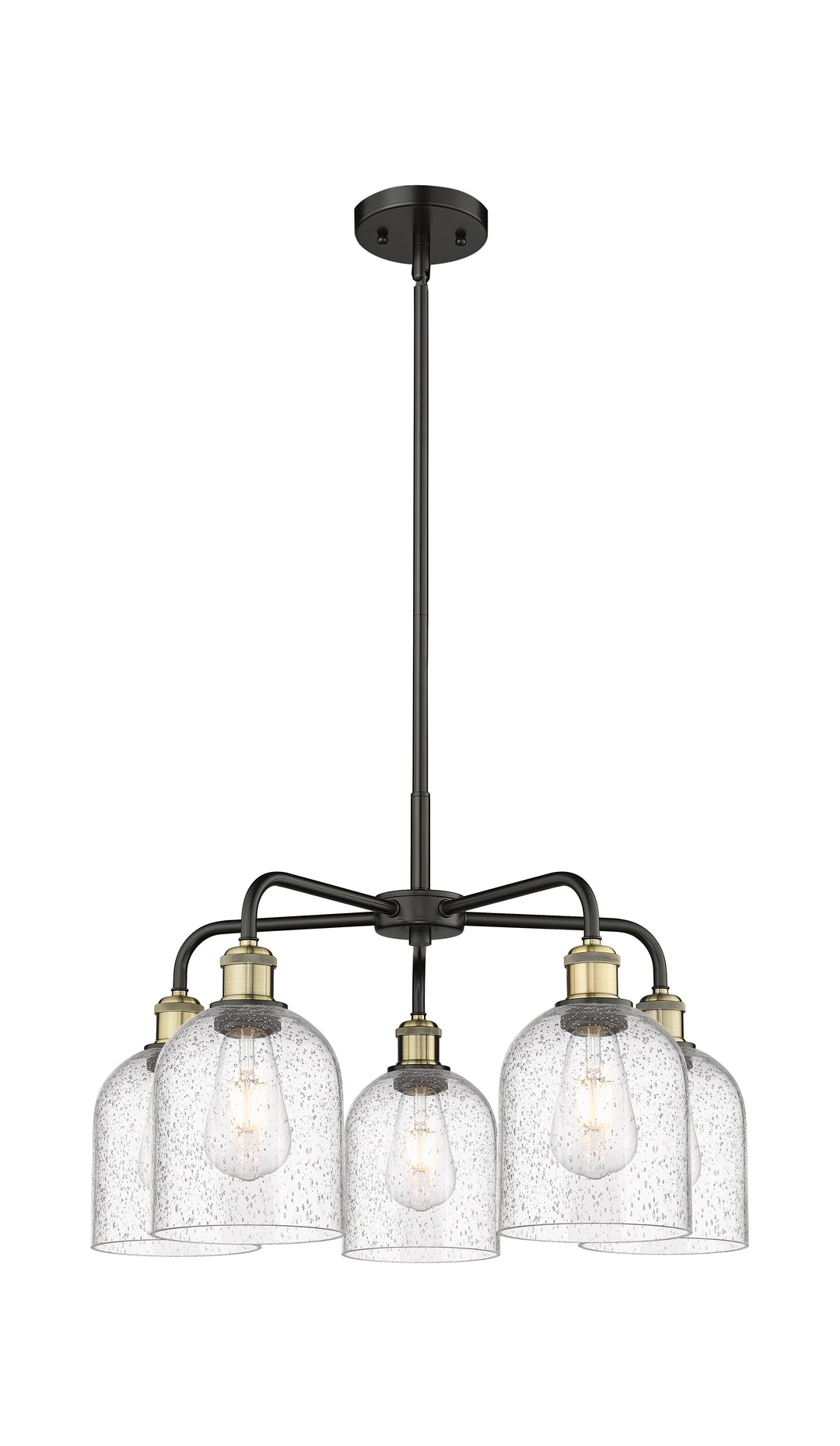 Innovations Lighting Bella 6" Chandelier Chandeliers Innovations Lighting Black Antique Brass Seedy ; Glass Type: Transparent 