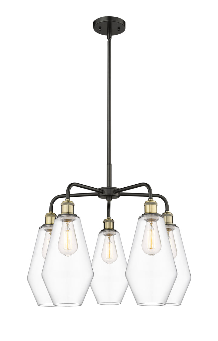 Innovations Lighting Cindyrella 7" Chandelier - Black Antique Brass Chandeliers Innovations Lighting Clear ; Glass Type: Clear  