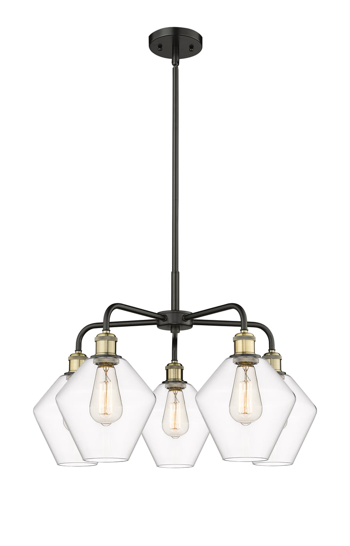 Innovations Lighting Cindyrella 8" Chandelier - Black Antique Brass Chandeliers Innovations Lighting Clear ; Glass Type: Clear  