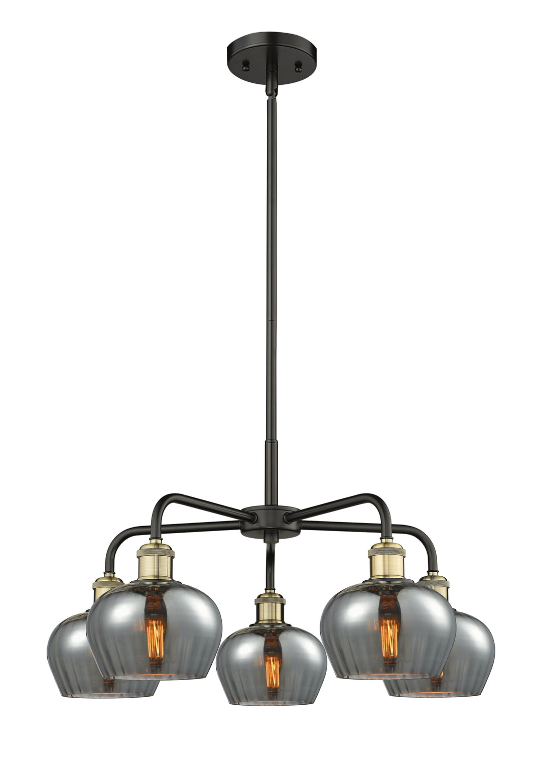 Innovations Lighting Fenton 6.5" Chandelier - Black Antique Brass