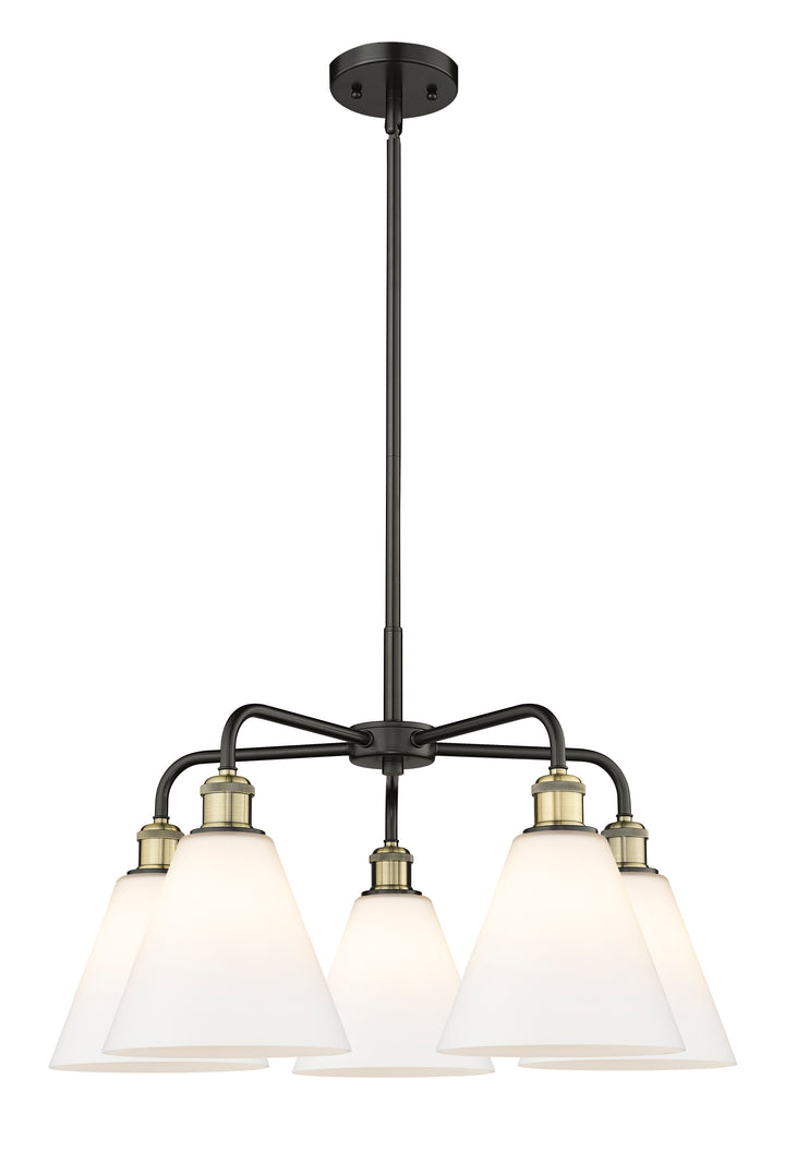 Innovations Lighting Berkshire Glass 8" Chandelier Chandeliers Innovations Lighting Black Antique Brass Matte White ; Glass Type: White 