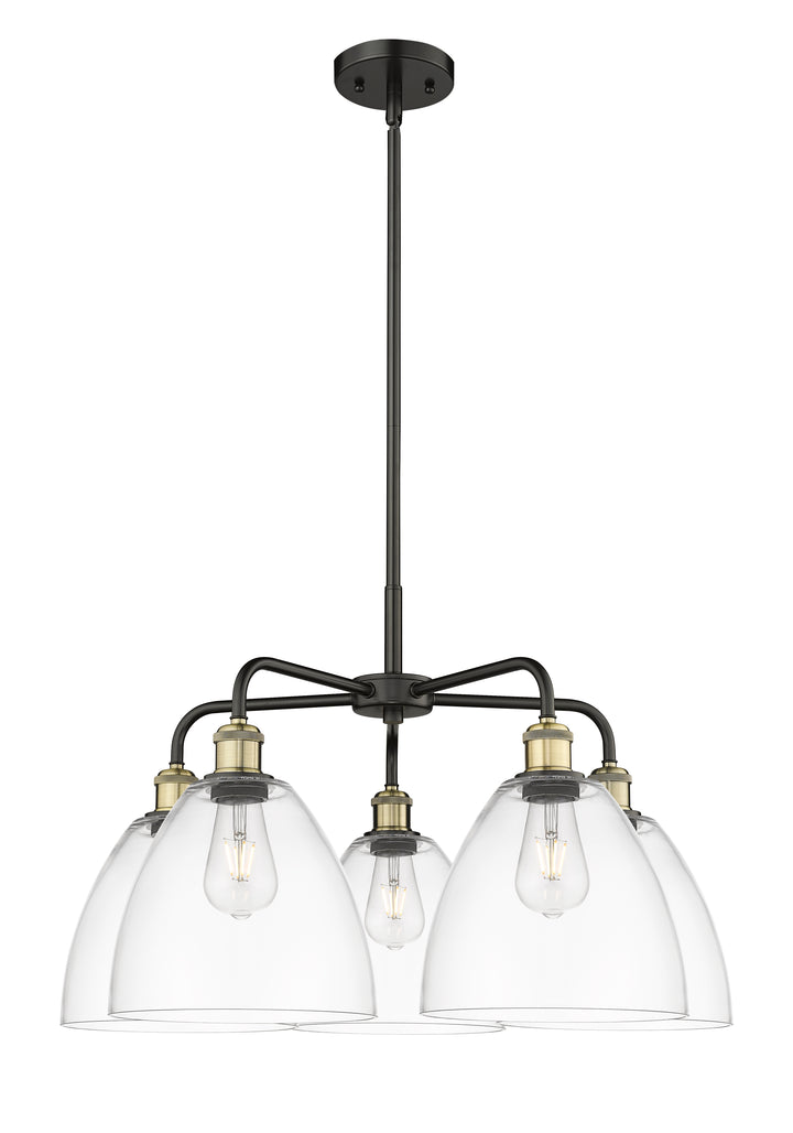 Innovations Lighting Bristol 9" Chandelier Chandeliers Innovations Lighting Black Antique Brass Clear ; Glass Type: Clear 