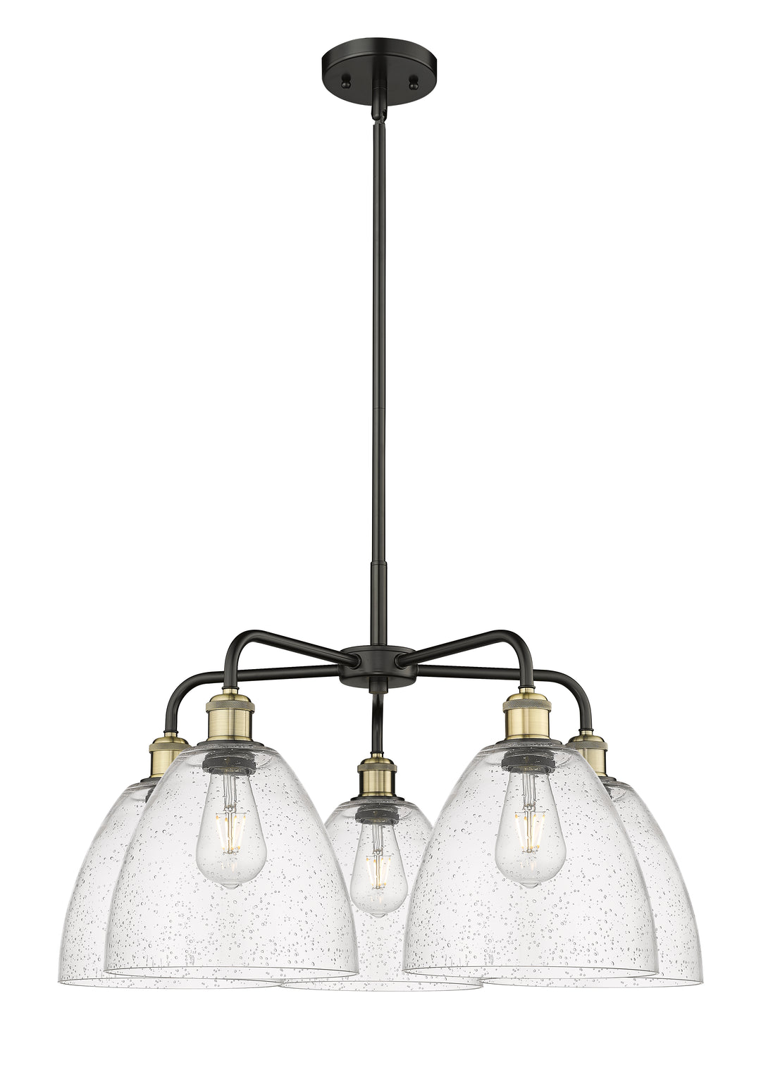 Innovations Lighting Bristol 9" Chandelier Chandeliers Innovations Lighting Black Antique Brass Seedy ; Glass Type: Seeded 