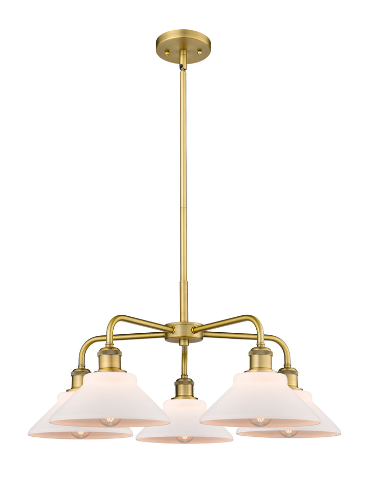 Innovations Lighting Orwell 9" Chandelier - Brushed Brass Chandeliers Innovations Lighting Matte White ; Glass Type: White  