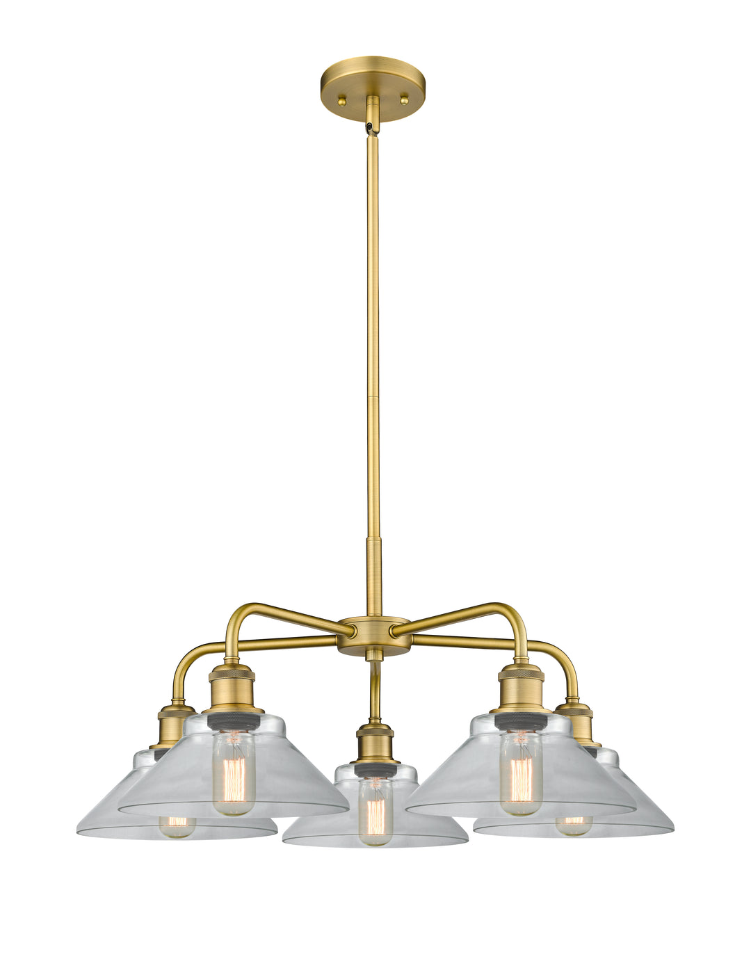 Innovations Lighting Orwell 9" Chandelier - Brushed Brass Chandeliers Innovations Lighting Clear ; Glass Type: Clear  