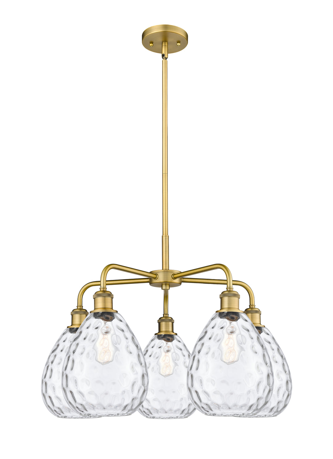 Innovations Lighting Waverly 8" Chandelier - Brushed Brass Chandeliers Innovations Lighting Clear ; Glass Type: Transparent  