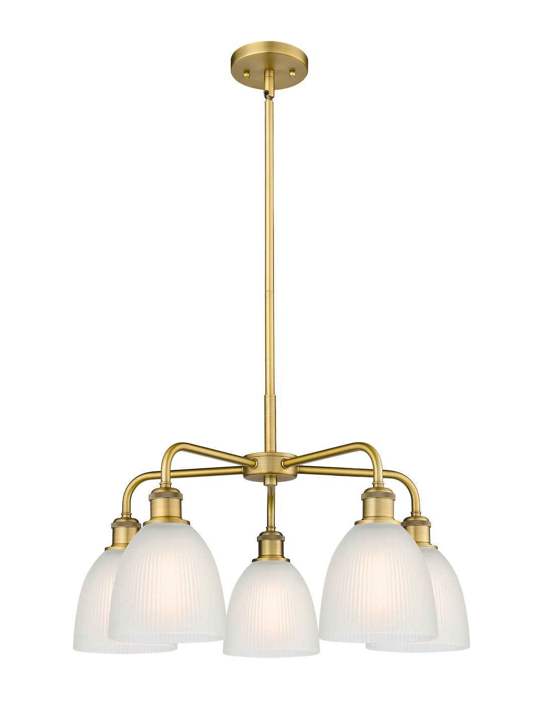 Innovations Lighting Castile 6" Chandelier - Brushed Brass Chandeliers Innovations Lighting White ; Glass Type: White  