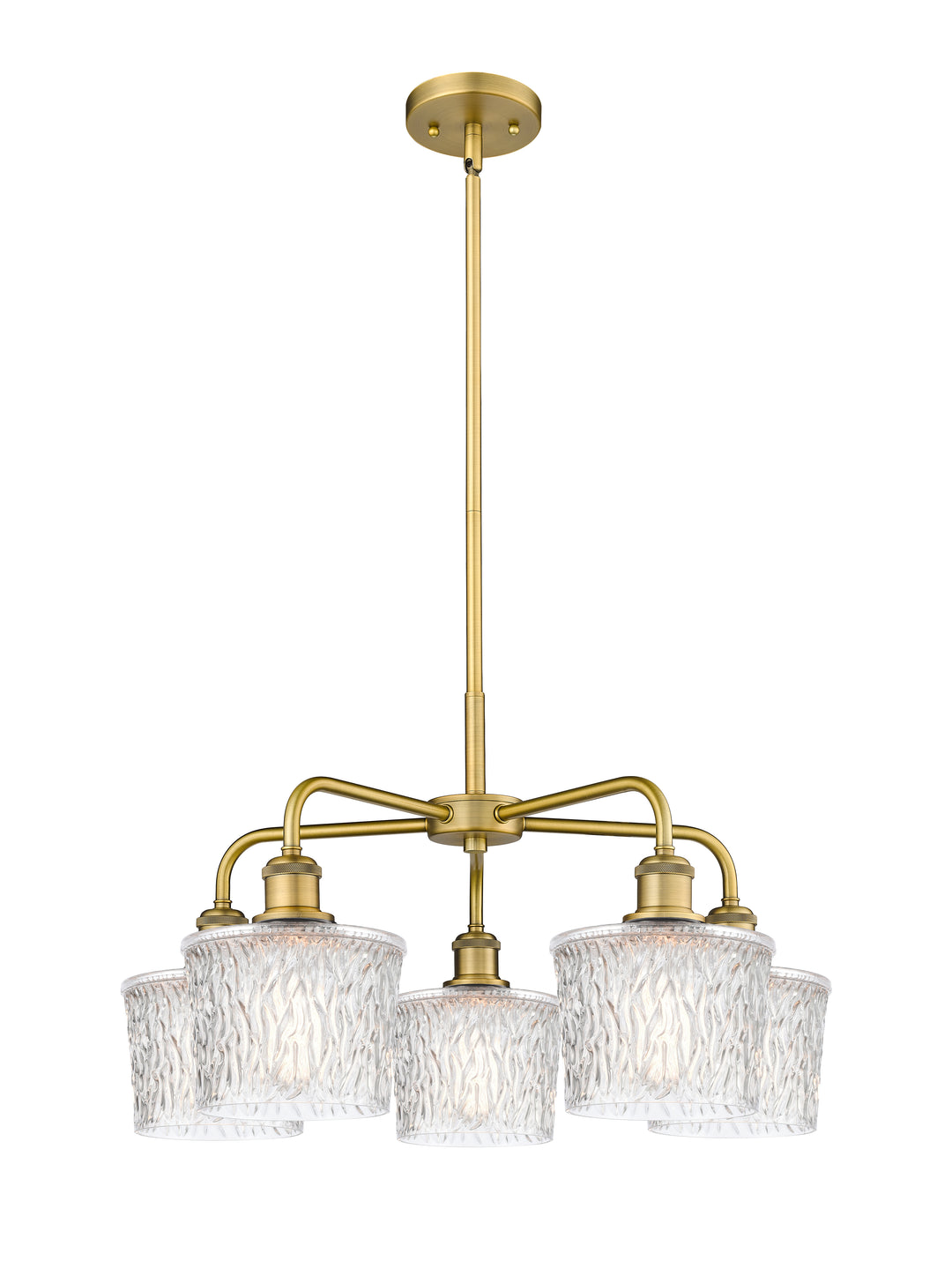 Innovations Lighting Niagara 6.5" Chandelier - Brushed Brass Chandeliers Innovations Lighting Clear ; Glass Type: Transparent; Textured  