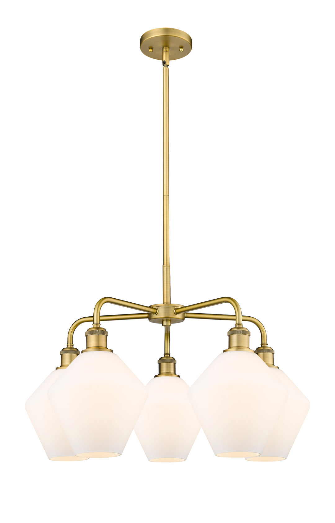 Innovations Lighting Cindyrella 8" Chandelier - Brushed Brass Chandeliers Innovations Lighting Cased Matte White ; Glass Type: White  