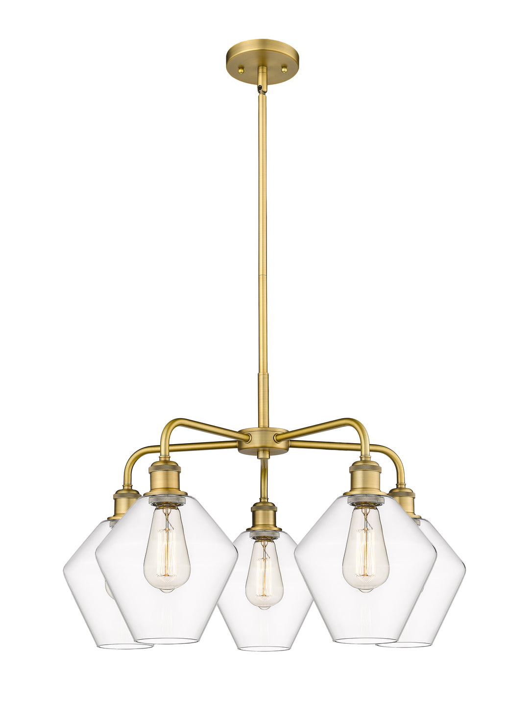 Innovations Lighting Cindyrella 8" Chandelier - Brushed Brass Chandeliers Innovations Lighting Clear ; Glass Type: Clear  