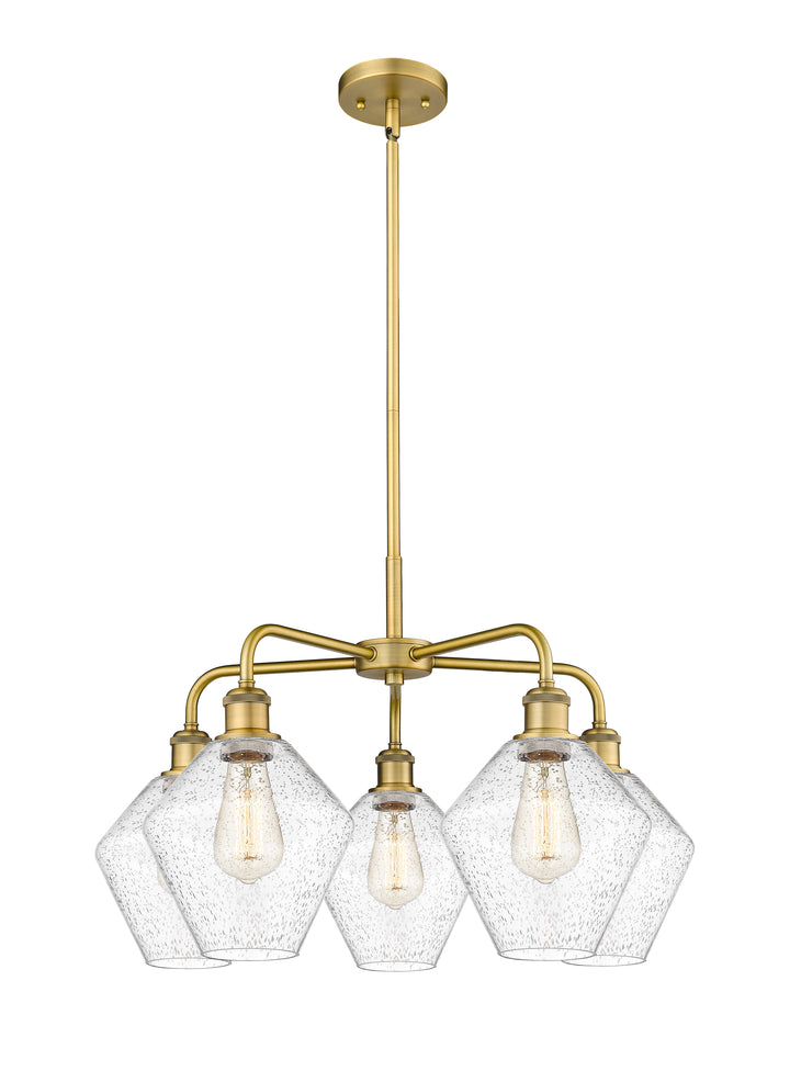 Innovations Lighting Cindyrella 8" Chandelier - Brushed Brass Chandeliers Innovations Lighting Seedy ; Glass Type: Seeded  