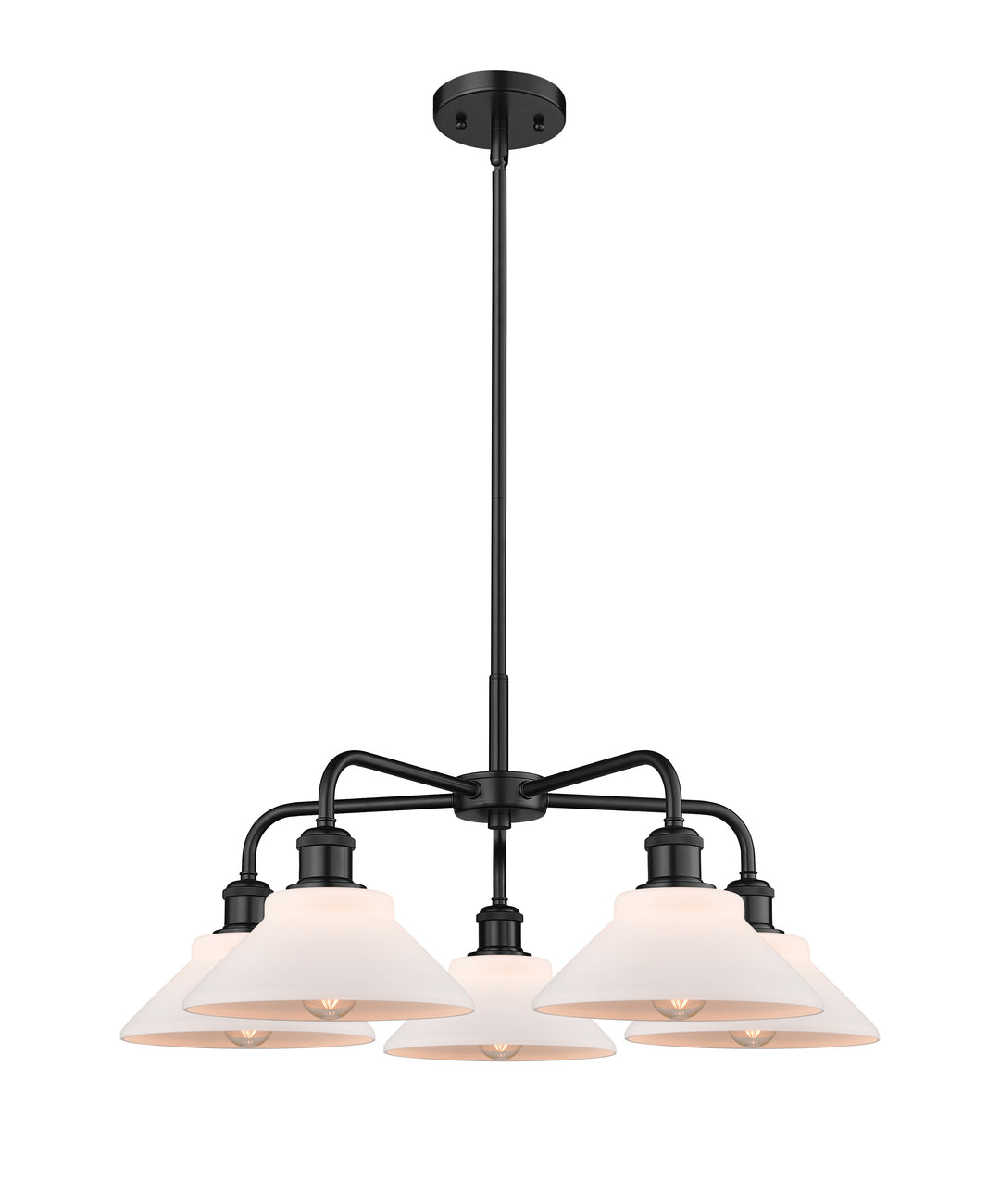 Innovations Lighting Orwell 9" Chandelier - Matte Black Chandeliers Innovations Lighting Matte White ; Glass Type: White  