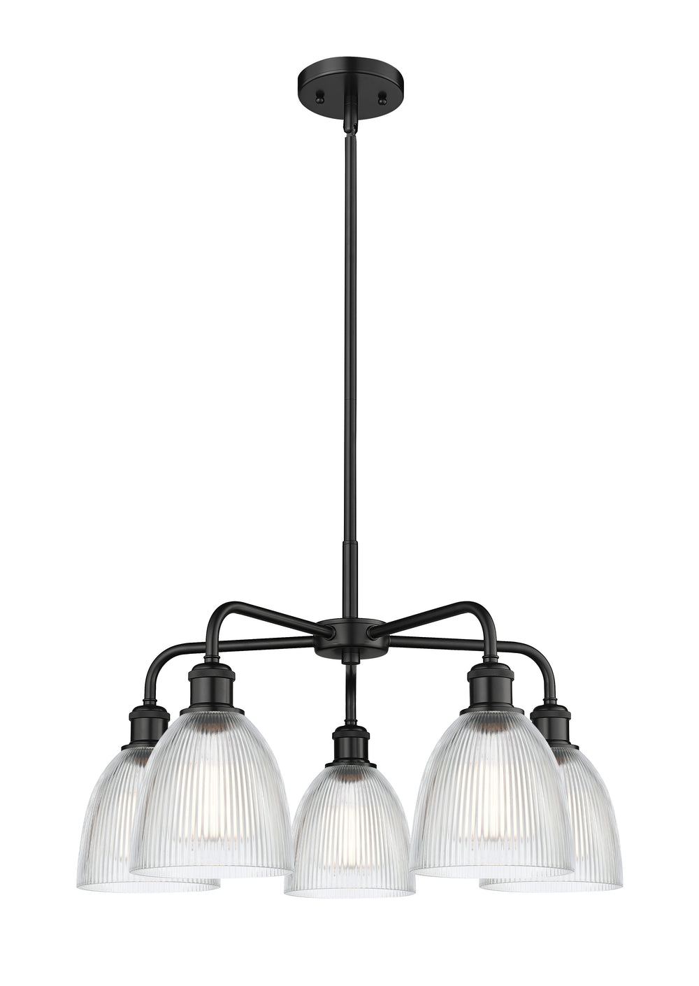 Innovations Lighting Castile 6" Chandelier - Matte Black Chandeliers Innovations Lighting Clear ; Glass Type: Transparent  