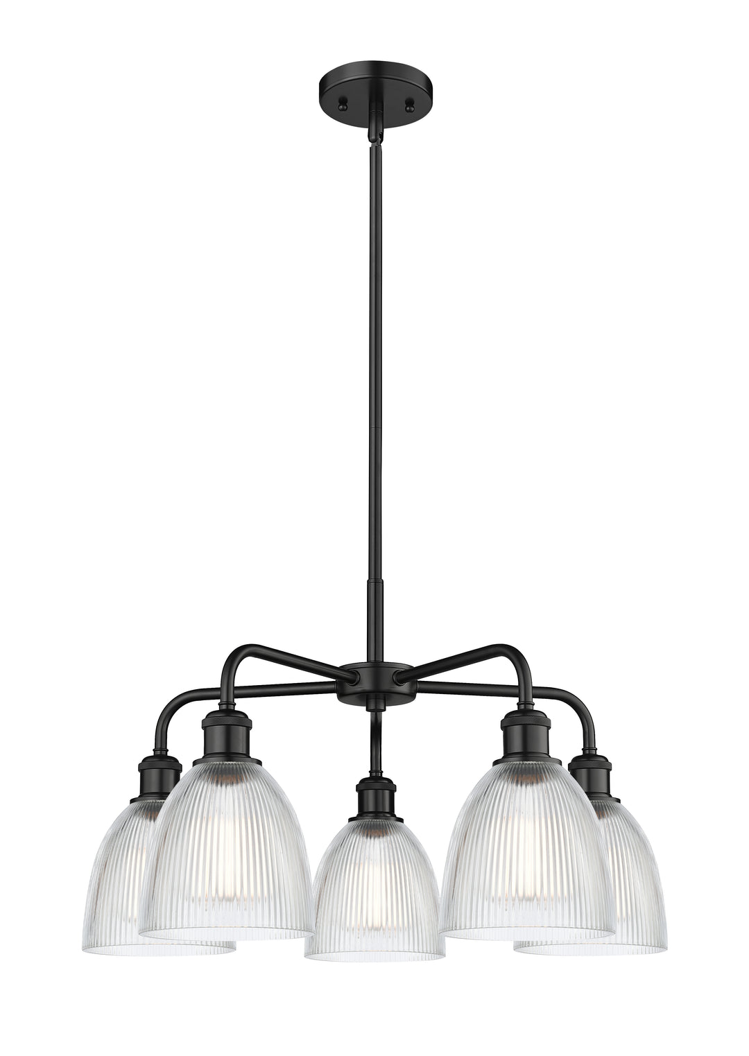 Innovations Lighting Castile 6" Chandelier - Matte Black Chandeliers Innovations Lighting Clear ; Glass Type: Transparent  