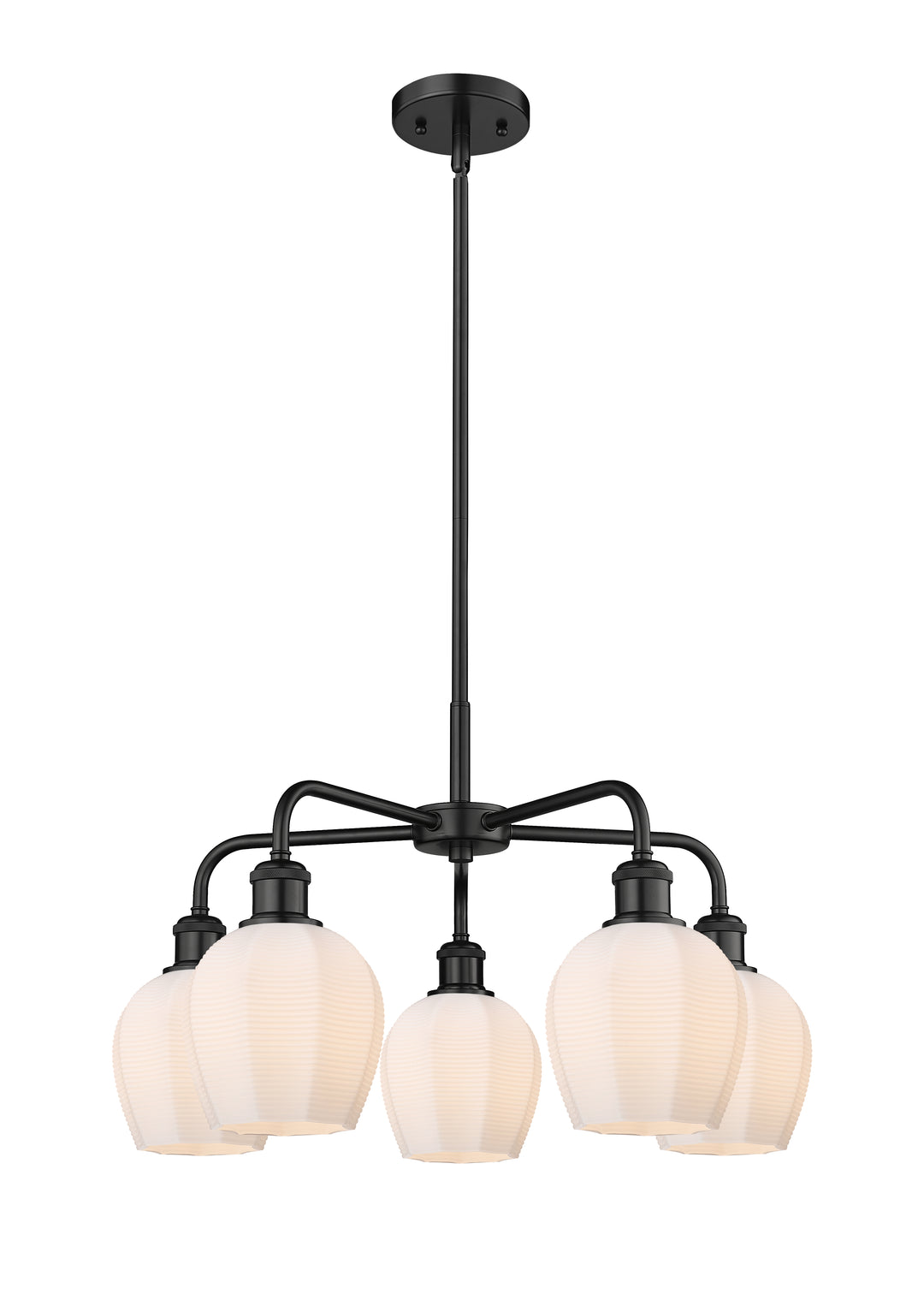 Innovations Lighting Norfolk 6" Chandelier - Matte Black Chandeliers Innovations Lighting Matte White ; Glass Type: Frosted  