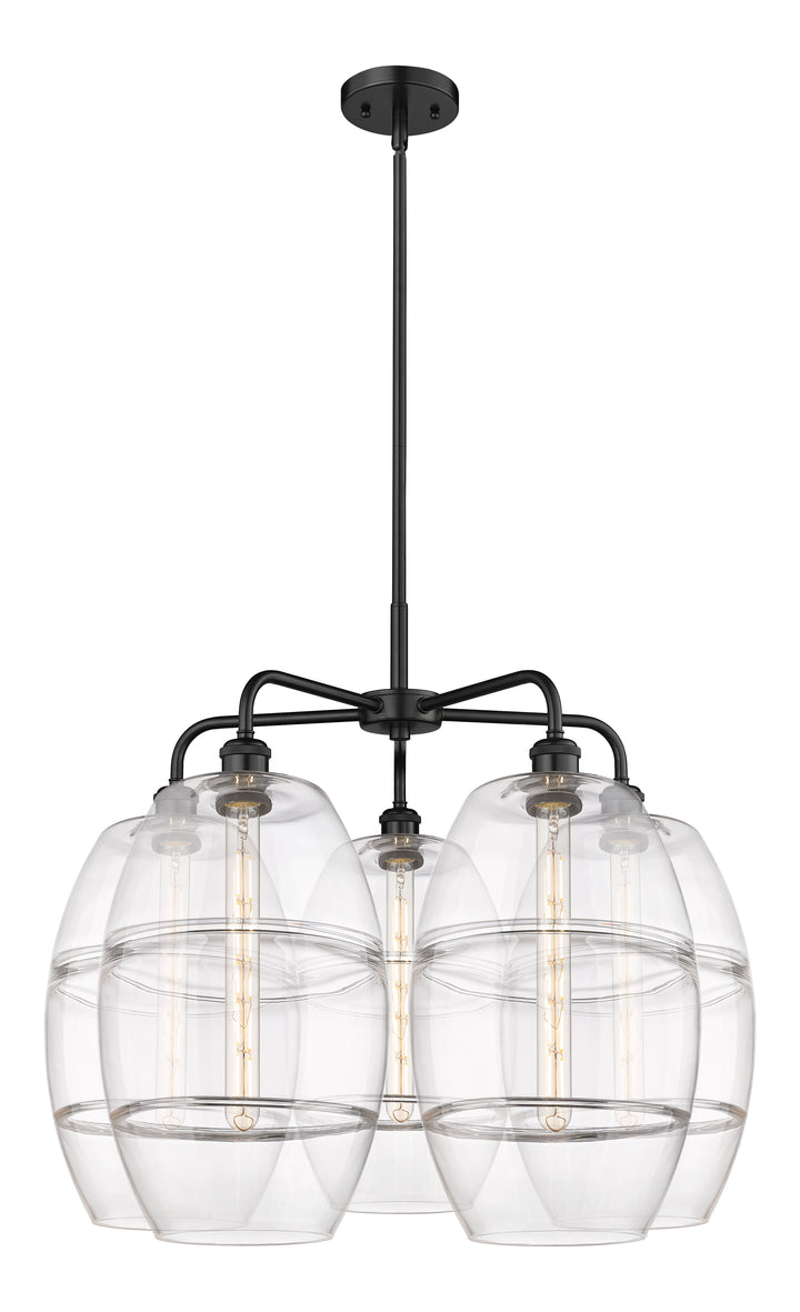 Innovations Lighting Vaz 10" Chandelier - Matte Black Chandeliers Innovations Lighting Clear ; Glass Type: Clear  