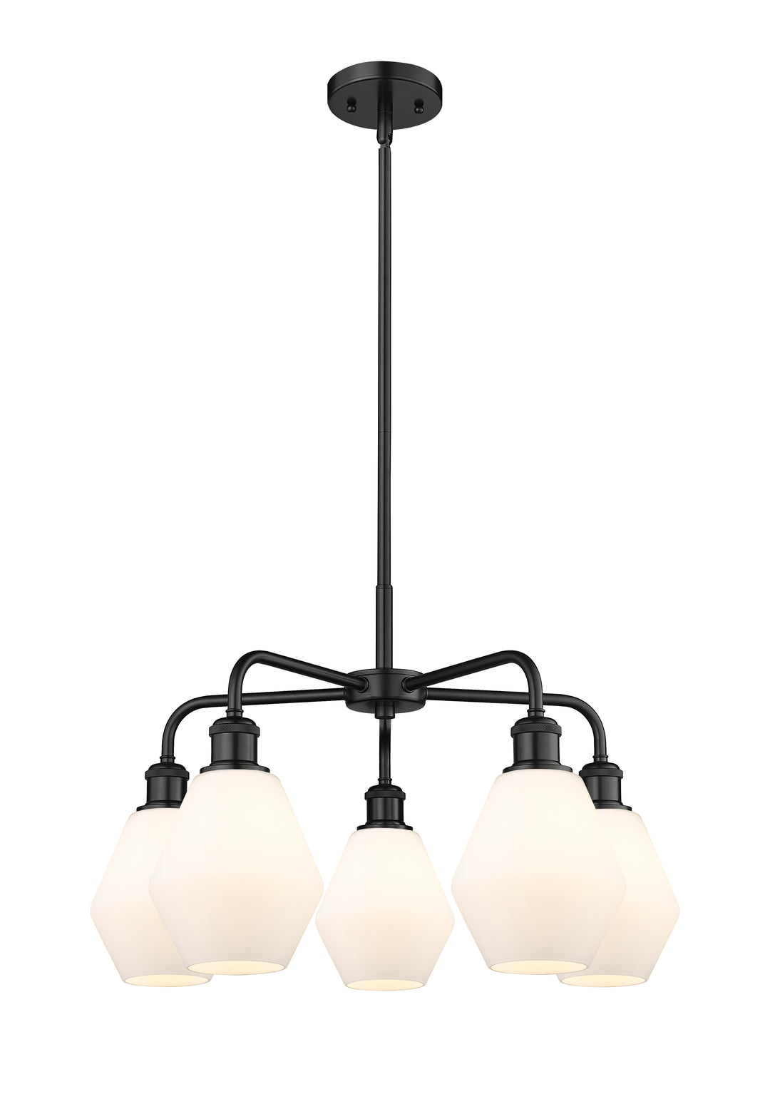 Innovations Lighting Cindyrella 6" Chandelier - Matte Black Chandeliers Innovations Lighting Cased Matte White ; Glass Type: White  