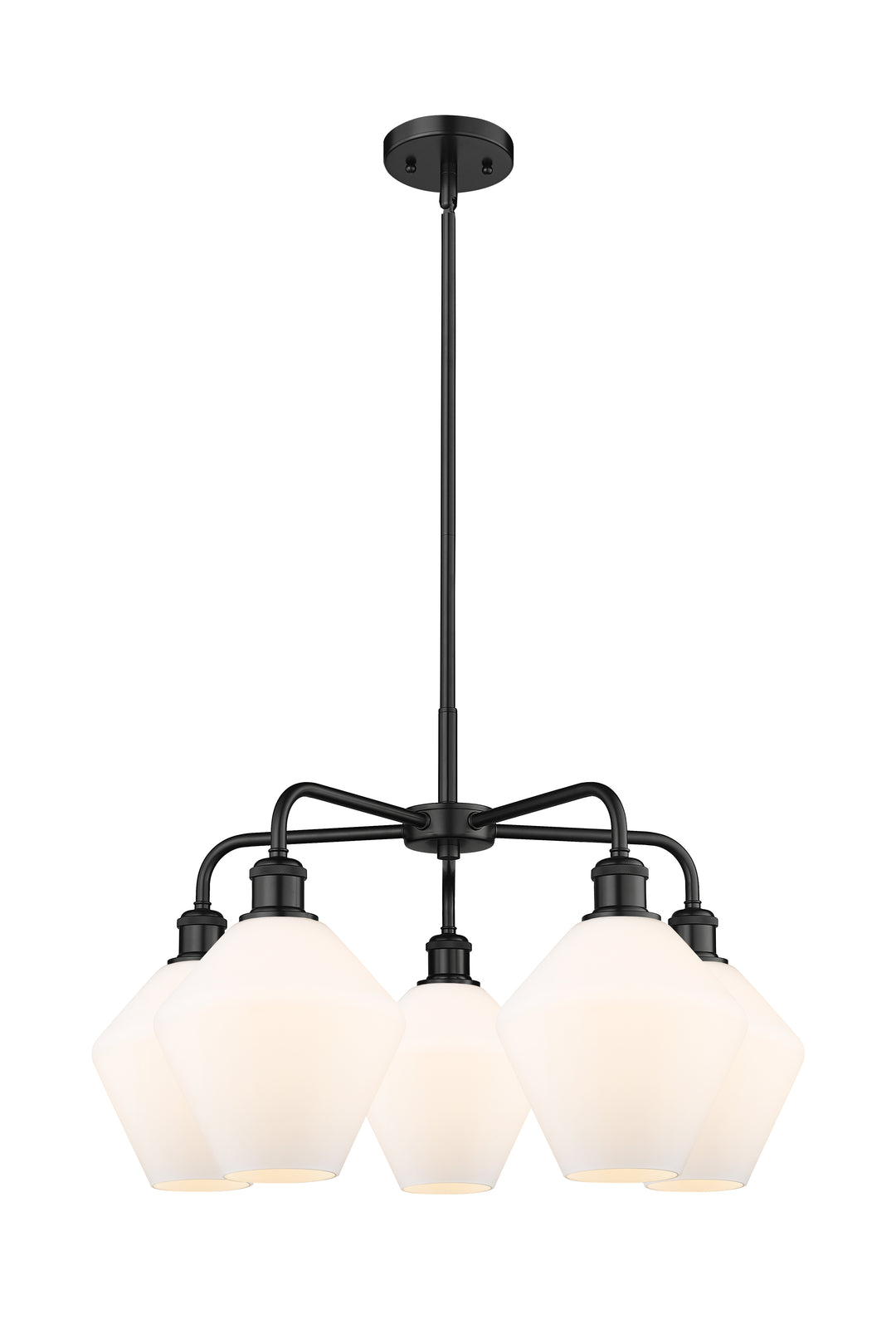 Innovations Lighting Cindyrella 8" Chandelier - Matte Black Chandeliers Innovations Lighting Cased Matte White ; Glass Type: White  