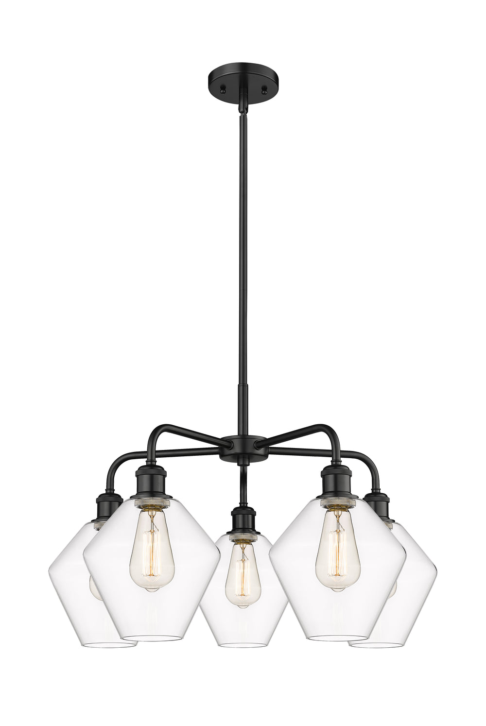 Innovations Lighting Cindyrella 8" Chandelier - Matte Black Chandeliers Innovations Lighting Clear ; Glass Type: Clear  