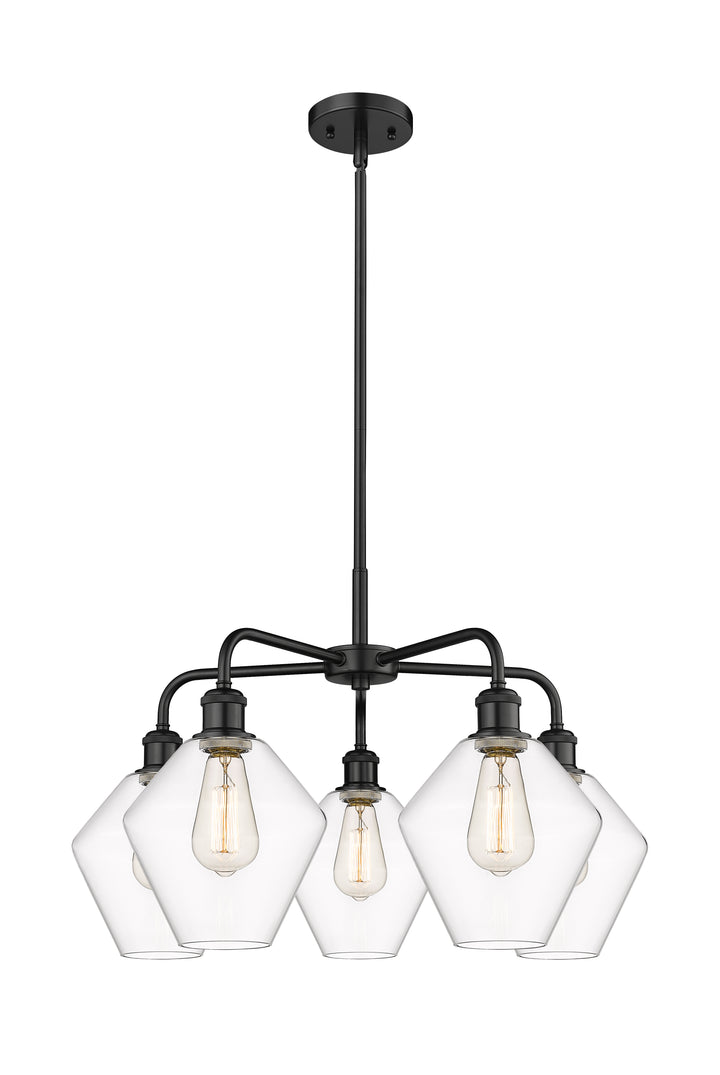 Innovations Lighting Cindyrella 8" Chandelier - Matte Black Chandeliers Innovations Lighting Clear ; Glass Type: Clear  