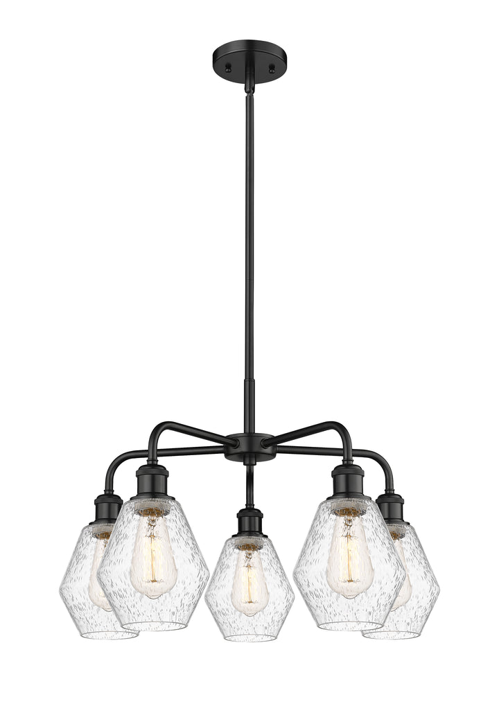 Innovations Lighting Cindyrella 6" Chandelier - Matte Black Chandeliers Innovations Lighting Seedy ; Glass Type: Seeded  