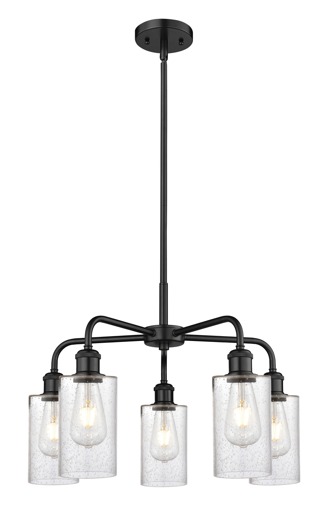 Innovations Lighting Clymer 4" Chandelier - Matte Black Chandeliers Innovations Lighting   