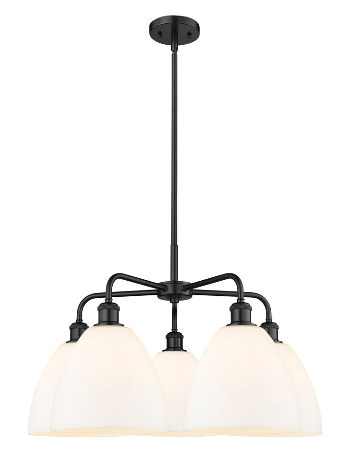 Innovations Lighting Bristol 9" Chandelier Chandeliers Innovations Lighting Matte Black Matte White ; Glass Type: White 