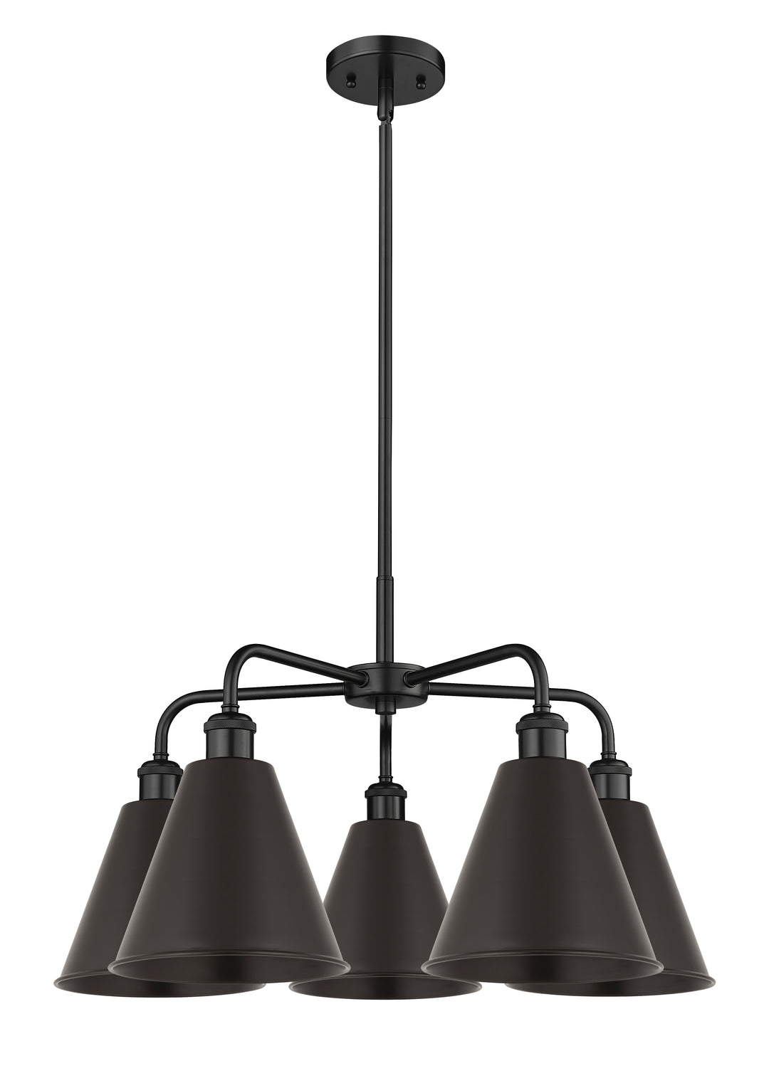 Innovations Lighting Berkshire Metal 8" Chandelier Chandeliers Innovations Lighting Matte Black  