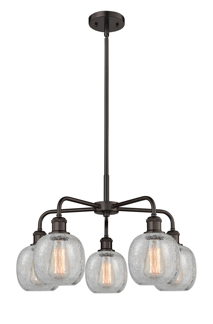 Innovations Lighting Belfast 6" Chandelier Chandeliers Innovations Lighting Oil Rubbed Bronze Clear Crackle ; Glass Type: Crackled 