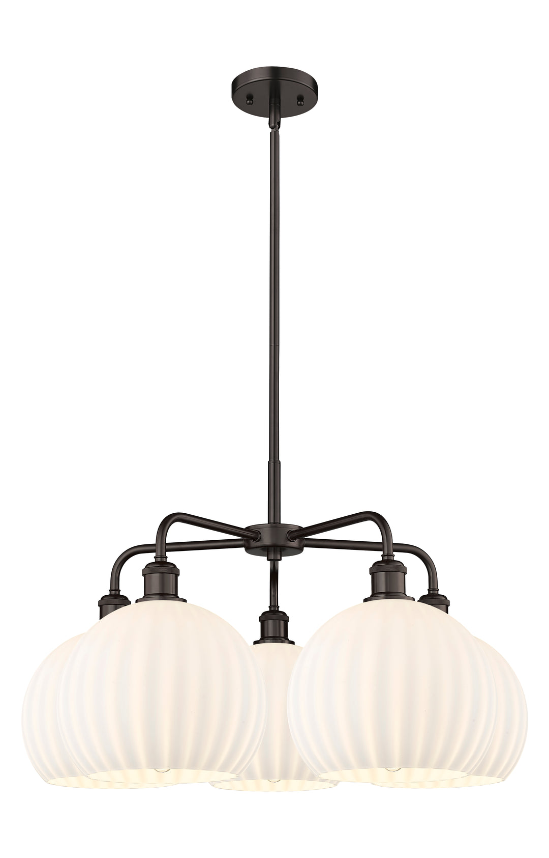 Innovations Lighting White Venetian 10" Chandelier - Oil Rubbed Bronze Chandeliers Innovations Lighting White Venetian ; Glass Type: White  