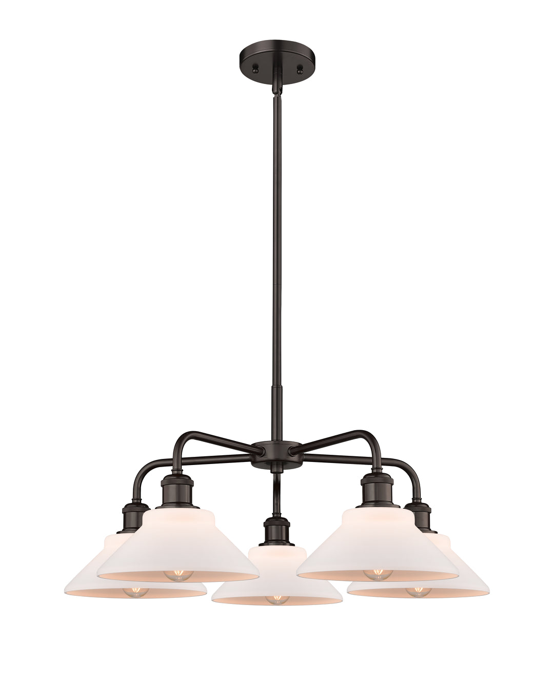 Innovations Lighting Orwell 9" Chandelier - Oil Rubbed Bronze Chandeliers Innovations Lighting Matte White ; Glass Type: White  