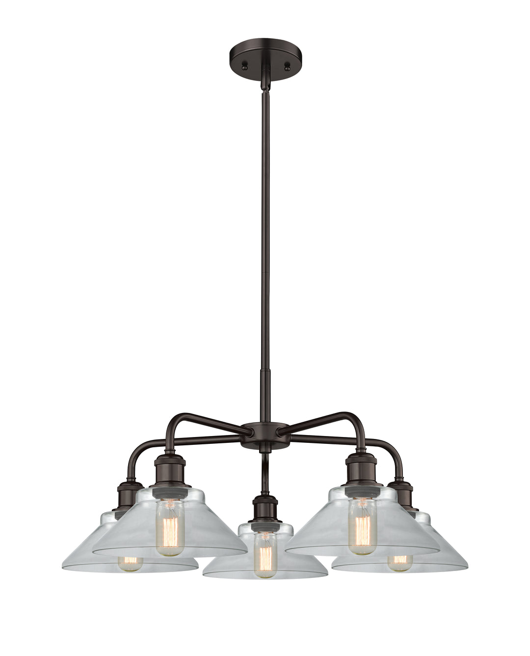 Innovations Lighting Orwell 9" Chandelier - Oil Rubbed Bronze Chandeliers Innovations Lighting Clear ; Glass Type: Clear  