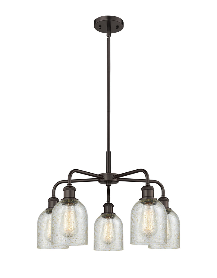 Innovations Lighting Caledonia 5" Chandelier Chandeliers Innovations Lighting Oil Rubbed Bronze Mica ; Glass Type: Colorful 