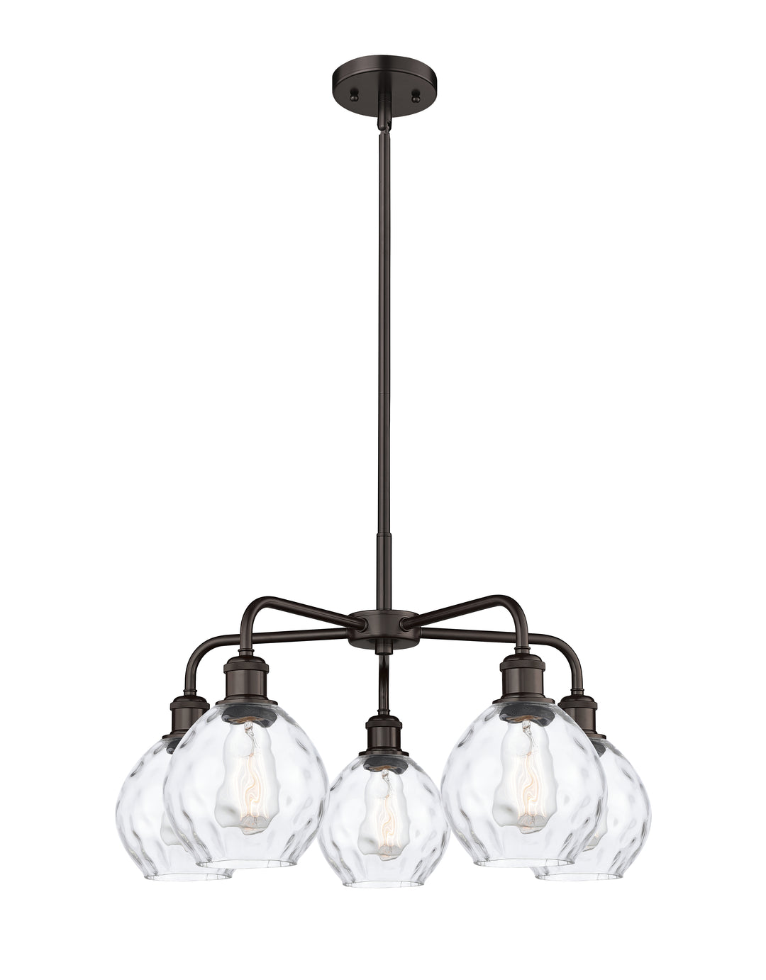 Innovations Lighting Waverly 6" Chandelier - Oil Rubbed Bronze Chandeliers Innovations Lighting Clear ; Glass Type: Water  